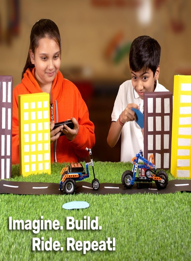Avishkaar MEX Build-a-Bike, 4-in-1 DIY Bike and Car Kit, with Motor and Brain, Toys for Kids Aged 8-12, Building & Construction Set with 150+ Parts Robotics Kit, Made in India, Multicolor - Image 2